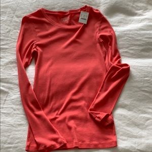 Salmon/rose/coral long sleeve shirt by j.crew - M